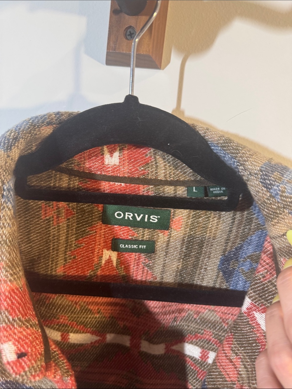 Orvis Red, Brown & Blue Patterned Shirt Jacket - Picture 2 of 5